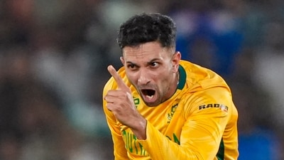 Apart from Marco Jansen, Keshav Maharaj, Lungi Ngidi, and Corbin Bosch also got among the wickets as the trio scalped one each. Their effort helped South Africa to restrict New Zealand to 175/7 in 20 overs. (PTI) Apart from Marco Jansen, Keshav Maharaj, Lungi Ngidi, and Corbin Bosch also got among the wickets as the trio scalped one each. Their effort helped South Africa to restrict New Zealand to 175/7 in 20 overs. (PTI)
