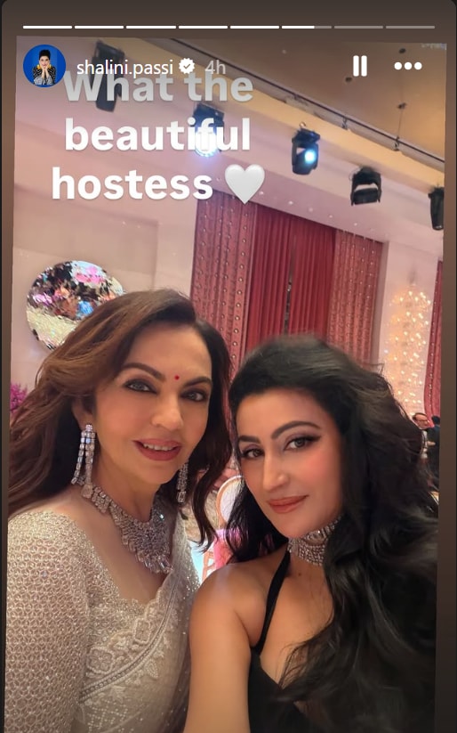 Screengrab of the Instagram story. (@shalini.passi/Instagram) Screengrab of the Instagram story. (@shalini.passi/Instagram)