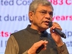 New Delhi, India - Feb. 14, 2026: Union Minister of Railways, Information and Broadcasting and Electronics and Information Technology Ashwini Vaishnaw briefing the media on Cabinet decisions at the National Media Centre in New Delhi, India, on Saturday, February 14, 2026.  (Photo by RAJ K RAJ / Hindustan Times)
