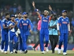 Reigning champions India delivered a commanding performance to crush Pakistan by 61 runs in a high-voltage Group A clash of the T20 World Cup on Sunday, sealing their progression to the Super Eight stage in emphatic fashion.(AFP)