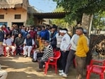 The families have been living on a patch of land between Ashok Nagar and Imli Garh and work as labourers in the area. (HT Photo) The families have been living on a patch of land between Ashok Nagar and Imli Garh and work as labourers in the area. (HT Photo)