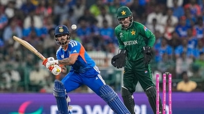 On a surface that offered little fluency and tested most of the batting line-up, Ishan Kishan stood apart. During his 40-ball stay, he pierced the field with 10 crisp boundaries and cleared it three times, maintaining intent even as others found run-scoring a grind. (PTI) On a surface that offered little fluency and tested most of the batting line-up, Ishan Kishan stood apart. During his 40-ball stay, he pierced the field with 10 crisp boundaries and cleared it three times, maintaining intent even as others found run-scoring a grind. (PTI)