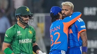Hardik Pandya struck immediately, removing Sahibzada Farhan in the opening over to hand India an ideal start and put Pakistan on the back foot from the outset. (PTI) Hardik Pandya struck immediately, removing Sahibzada Farhan in the opening over to hand India an ideal start and put Pakistan on the back foot from the outset. (PTI)