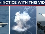 Iran has released dramatic visuals from its “Smart Control of the Strait of Hormuz” military drill, showcasing precision missile strikes on a target vessel amid soaring tensions with the United States and Israel. Iran has released dramatic visuals from its “Smart Control of the Strait of Hormuz” military drill, showcasing precision missile strikes on a target vessel amid soaring tensions with the United States and Israel.
