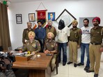 The accused in custody of Mohali police. (HT)