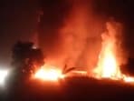 The fire broke out at 4.15 pm at Kalkaji Lubricants, a chemical factory in the Mujesar industrial area, after sparks generated by a short circuit came into contact with chemical-filled drums, triggering a blast. (Representative photo)