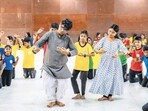 iMumbai, India - February 14, 2026: Students of Rajawadi BMC school doing rehearsal for performance in NCPA in the last week of Februaryin Mumbai, India, on Saturday, February 14, 2025. (Photo by Satish Bate/ Hindustan Times) (Hindustan Times)