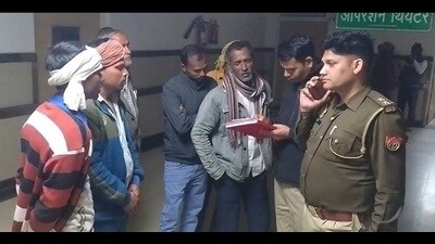 A screen grab showing police investigating the incidents at a medical facility. (Sourced) A screen grab showing police investigating the incidents at a medical facility. (Sourced)