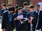 Chandigarh, India February 17: Students coming out of one of the examination centres in sector 16 Chandigarh after the first CBSE Class 10 board exam on Tuesday, february 17, 2026. (Ravi Kumar)
