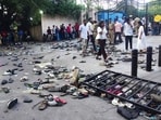 Eleven people died and several were injured in a stampede at the Chinnaswamy stadium on June 4, 2025 during celebrations of Royal Challengers Bengaluru’s maiden IPL victory. (AFP)