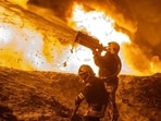 The blaze broke out on Monday evening in the storage room of the five-storey building in the town of Manlleu.