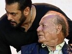 Bollywood actor Salman Khan (top) with his father, film producer and screenwriter Salim Khan. Salim Khan was hospitalised on February 17. Bollywood actor Salman Khan (top) with his father, film producer and screenwriter Salim Khan. Salim Khan was hospitalised on February 17.