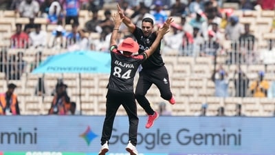 Saad Bin Zafar and Dillon Heyliger took a wicket each for Canada. (AP) Saad Bin Zafar and Dillon Heyliger took a wicket each for Canada. (AP)