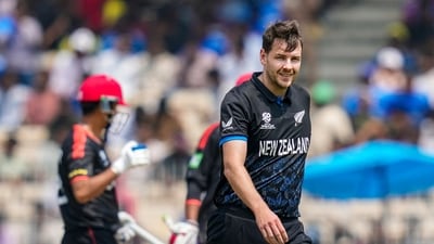 For New Zealand, Jacob Duffy returned with figures of 1/25 in four overs. (PTI) For New Zealand, Jacob Duffy returned with figures of 1/25 in four overs. (PTI)