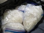 A portion of the over 250 kg of meth recovered after the arrest of an Indian-origin trucker in Canada. ((CBSA)