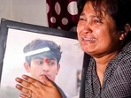 Inna Makan, mother of 23-year-old Sahil Dhaneshra who died after an SUV collided with his motorcycle, mourns. Inna Makan, mother of 23-year-old Sahil Dhaneshra who died after an SUV collided with his motorcycle, mourns.