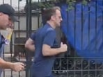 French president Emmanuel Macron was seen jogging in Mumbai along with his security team on February 17.