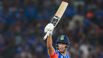 Shivam Dube played a fiery counter-attacking innings, scoring 66 to steer defending champions India to 193/6 after a slow start with the bat against the Netherlands in their final T20 World Cup group-stage clash. (ANI) Shivam Dube played a fiery counter-attacking innings, scoring 66 to steer defending champions India to 193/6 after a slow start with the bat against the Netherlands in their final T20 World Cup group-stage clash. (ANI)