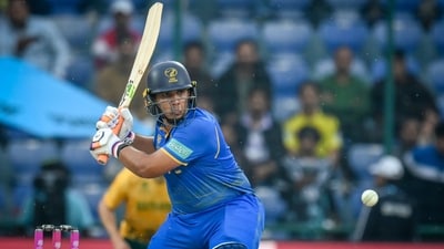 Alishan Sharafu missed out on a half-century, registering 45 off 38 balls. (Hindustan Times) Alishan Sharafu missed out on a half-century, registering 45 off 38 balls. (Hindustan Times)