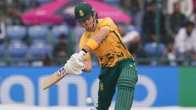 Dewald Brevis smacked 36 runs off 25 balls and was in good form. (AP) Dewald Brevis smacked 36 runs off 25 balls and was in good form. (AP)