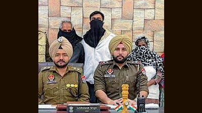 The accused in police custody on Wednesday. (HT Photo) The accused in police custody on Wednesday. (HT Photo)