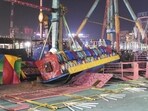 A view of the site after the accident. (ubhash Sharma/Hindustan Times)