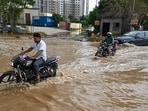 According to officials, the drain aims to prevent waterlogging in sectors 21, 22, 24, Palam Vihar, Udyog Vihar and adjoining areas. (Parveen Kumar/Hindustan Times)