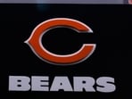 The Chicago Bears logo at a news conference in Lake Forest, Illinois.