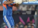 Shivam Dube putting the Dutch bowlers to the sword on Wednesday.