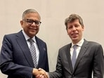Tata Sons Chairman Natarajan Chandrasekaran and OpenAI CEO Sam Altman.