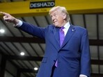 President Donald Trump arrives to speak at Coosa Steel Corporation in Rome, Ga., Thursday, Feb. 19, 2026. President Donald Trump arrives to speak at Coosa Steel Corporation in Rome, Ga., Thursday, Feb. 19, 2026.