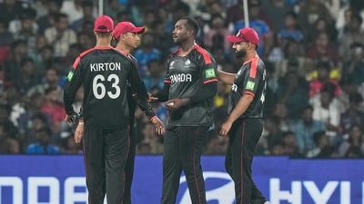 Canada made a comeback with a couple of quick wickets. (AP) Canada made a comeback with a couple of quick wickets. (AP)