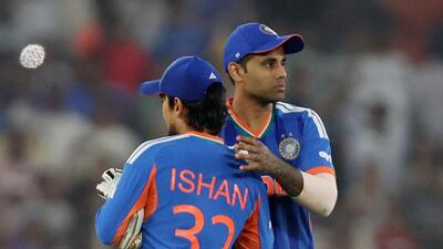 India captain Suryakumar Yadav with Ishan Kishan. (REUTERS) India captain Suryakumar Yadav with Ishan Kishan. (REUTERS)