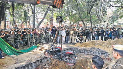 On February 11, a magistrate had refused bail to Prajapati, observing that the case involved “serious lapses” in safety measures leading to the loss of a human life. (Vipin Kumar/Hindustan Times) On February 11, a magistrate had refused bail to Prajapati, observing that the case involved “serious lapses” in safety measures leading to the loss of a human life. (Vipin Kumar/Hindustan Times)