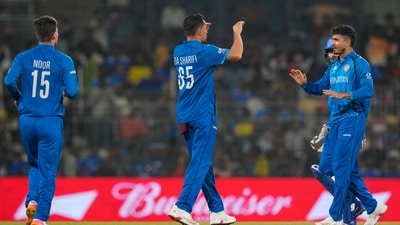 Mujeeb ur Rahman picked up the first wicket of Canada starting the collapse. (PTI) Mujeeb ur Rahman picked up the first wicket of Canada starting the collapse. (PTI)