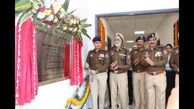 Punjab DGP Gaurav Yadav inaugurating the newly constructed, ultra-modern Anti-Narcotics Task Force (ANTF) Jalandhar Range building at Police Lines on Thursday. (HT) Punjab DGP Gaurav Yadav inaugurating the newly constructed, ultra-modern Anti-Narcotics Task Force (ANTF) Jalandhar Range building at Police Lines on Thursday. (HT)
