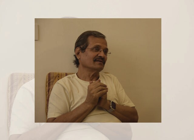 Nikam cleverly turns spectators into participants by encouraging them to meditate on the work. Nikam cleverly turns spectators into participants by encouraging them to meditate on the work.