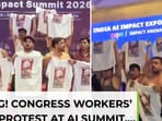 Congress raises anti-Modi slogans, holds topless protest at AI India Summit