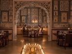 Jamavar offers a unique experience, recreating the ambience of royal dining affairs from Rajasthan's past. (The Leela)