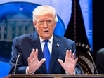 Donald Trump, during a news conference in the James S. Brady Press Briefing Room of the White House