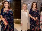 Nita and Isha Ambani dazzle in elegant fashion for Hillary Clinton's visit in Mumbai. 