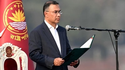 Bangladesh Nationalist Party (BNP) chairman Tarique Rahman takes oath as prime minister during a swearing-in ceremony at the National Parliament building in Dhaka, (AFP) Bangladesh Nationalist Party (BNP) chairman Tarique Rahman takes oath as prime minister during a swearing-in ceremony at the National Parliament building in Dhaka, (AFP)