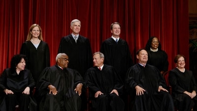 FILE PHOTO: U.S. Supreme Court justices pose for their group portrait at the Supreme Court in Washington, U.S. (REUTERS)