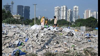 Under the new proposal, the 400-TPD plant will raise Gurugram’s total C&D waste processing capacity to 1,600 TPD. (Parveen Kumar/HT)