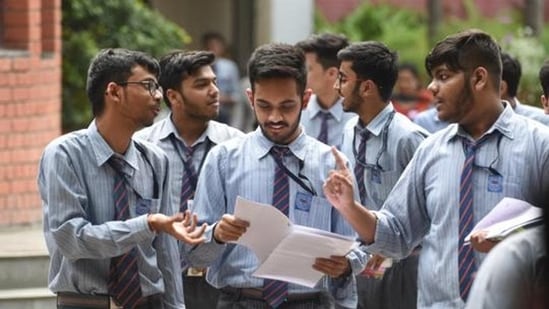 Chhattisgarh Board Exams 2026 commence, students express nervousness as they appear at centres (Sanchit Khanna/HT PHOTO)