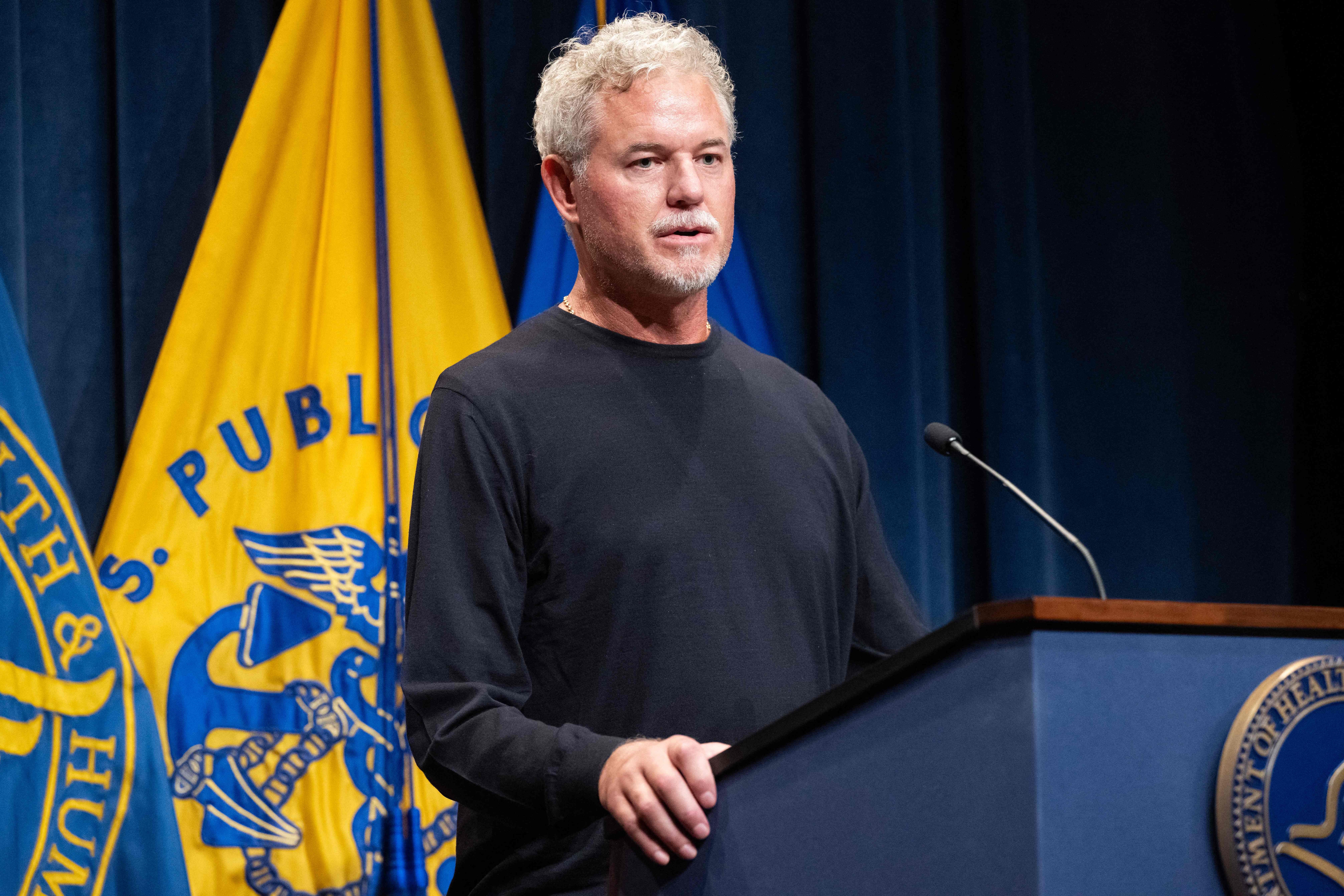 Eric Dane speaks about his ALS diagnosis during a news conference to discuss health insurance in Washington, DC, on June 23, 2025. (File Photo/ AFP) Eric Dane speaks about his ALS diagnosis during a news conference to discuss health insurance in Washington, DC, on June 23, 2025. (File Photo/ AFP)