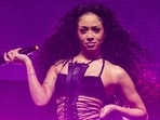 Manon Bannerman of KATSEYE performs on Dec 12, 2025, at Youtube Theater in Inglewood, California.