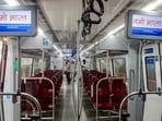 Meerut: An inside view of Namo Bharat train at a station, in Meerut, Uttar Pradesh, Friday, Feb. 20, 2026.