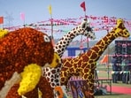 The festival, organised annually since 2023, includes floral jewellery-making, rangoli, photography and painting competitions (Hindustan Times)