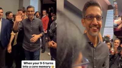 A Google employee reflected on meeting Sundar Pichai. (Instagram/thetanushigupta ) A Google employee reflected on meeting Sundar Pichai. (Instagram/thetanushigupta )